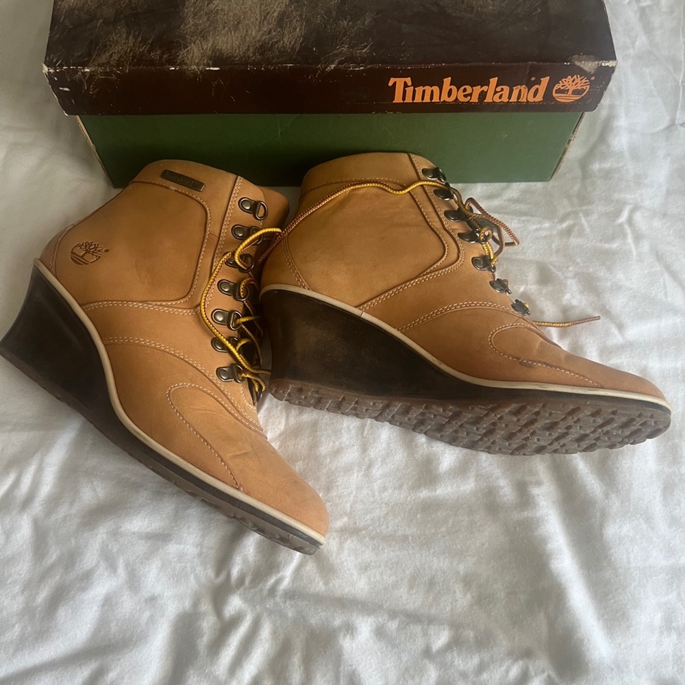 Timberland Men's Brown and Black Wedge Boots